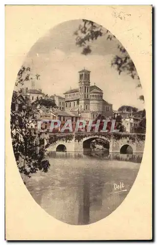 Ansichtskarte AK Clisson en flanant Eglise Notre Dame et Pont de la Vallee