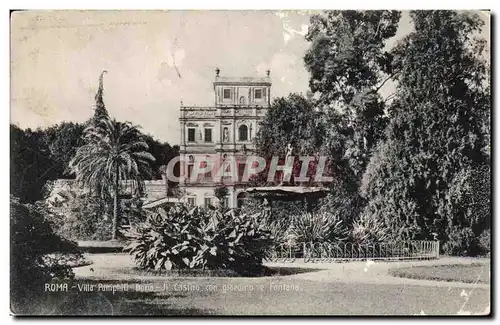 Cartes postales Roma Villa Pomphili Doria Castino con giardino