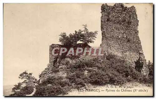 Cartes postales Les Allinges Rulnes Du Chateau