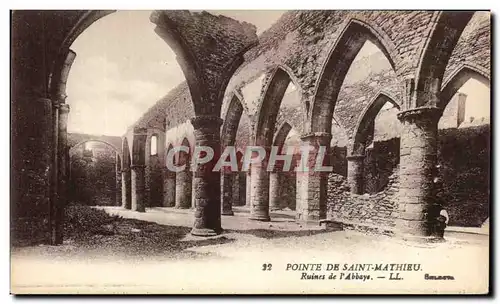 Ansichtskarte AK Pointe De Saint Mathieu Ruines De L&#39Abbaye