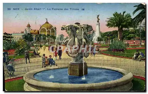 Ansichtskarte AK Nice Jardin Albert 1er La Fontaine Des Tritons