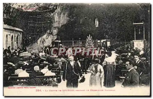 Cartes postales La Grotte De Lourdes Pendant Le Pelerinage National