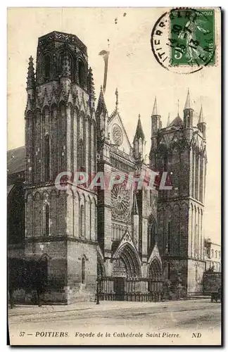 Cartes postales Poitiers Facade De La Cathedrale Saint Pierre