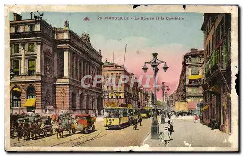 Cartes postales Marseille La Bourse et la Caneblere