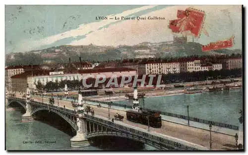 Ansichtskarte AK Lyon Le pont et Quai Gailleton