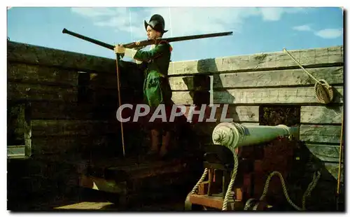 Cartes postales moderne A Pilgrim Sentry stands watch on the deck of the First