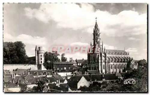 Ansichtskarte AK chateauneuf Sur Cher La Basilique De Notre Dame Des Enfants Et La Tour Du Chateau