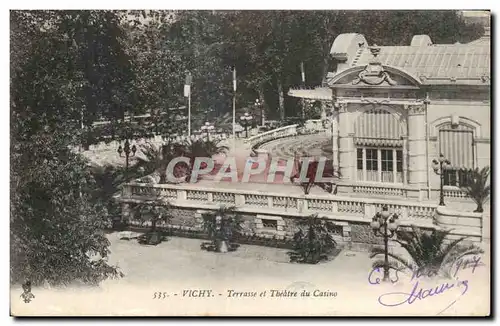 Ansichtskarte AK Vichy Terrasse Et Theatre Du Casino