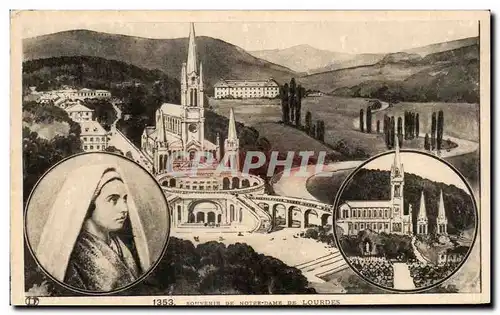 Cartes postales Souvenir De Notre Dame De Lourdes