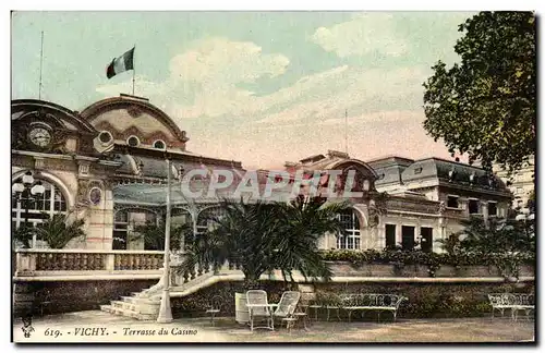 Cartes postales Vichy Terrasse Du Casino