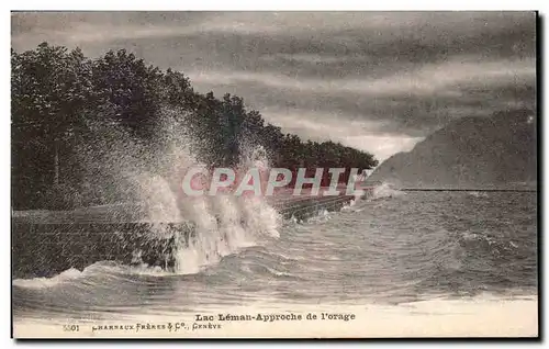 Cartes postales Lac Leman Approche De L&#39orage