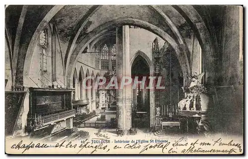 Cartes postales Toulouse Interieur De L'eglise St Etienne