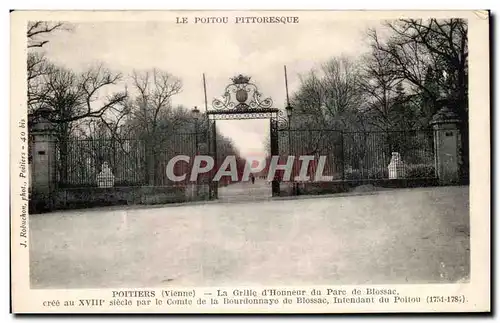 Cartes postales Poitiers La Grille D'Honneur Du Parc De Blossac
