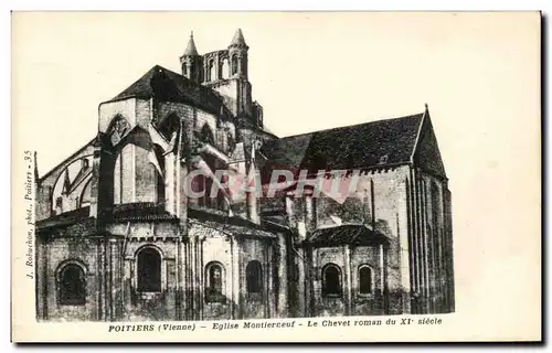 Ansichtskarte AK Poitiers Eglise Montierneuf Le Chevet Roman