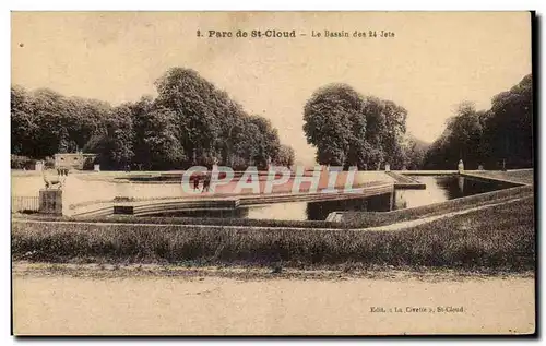 Cartes postales Parc De St Cloud Le Bassin Des 24 Jets