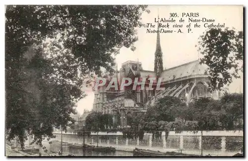 Cartes postales Paris L&#39Abside De Notre Dame