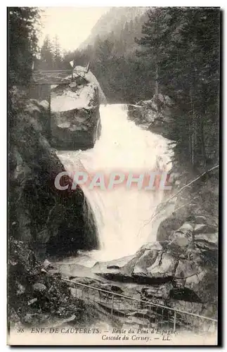 Ansichtskarte AK Env De Cauterets Route du Pont d&#39Espagne Cascade du Cerssey