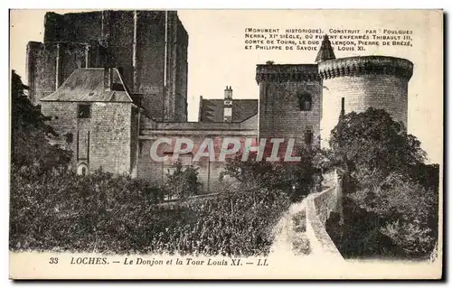 Cartes postales Loches Le Donjon et la Tour Louis XI