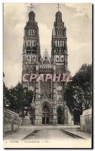 Cartes postales Tours La Cathedrale