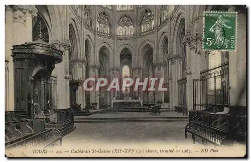 Ansichtskarte AK Tours Cathedrale St Gatien Choeur