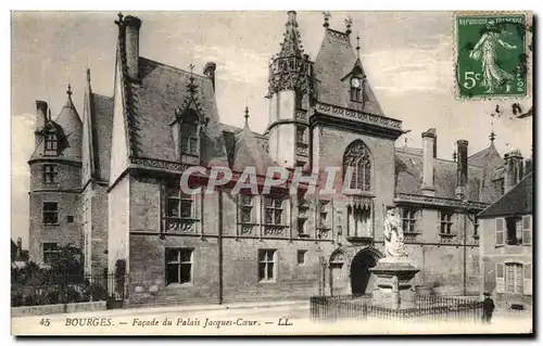 Cartes postales Bourges Facade Du Palais Jacques Coeur