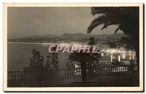 Cartes postales cote D&#39azur Artistique Nice Feerie Nocturne