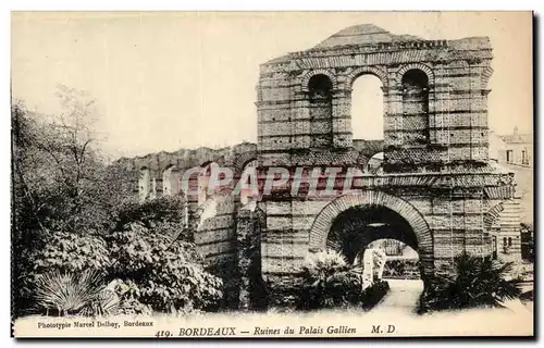 Cartes postales Bordeaux Ruines Du Palais Gallien