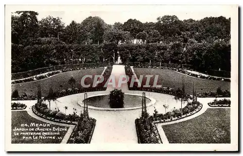 Ansichtskarte AK Meaux Jardin De l&#39Ancien Eveche Le Parterre Dessine Par Le Notre