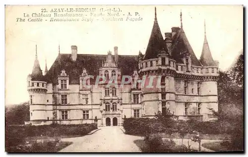 Cartes postales Azay Le Rideau Le Chateau Renaissance