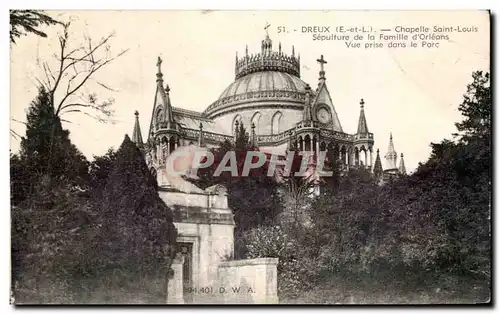 Cartes postales Dreux Chapelle Saint Louis Sepulture De La Famille D'Orleans Vue Prise Dans Le Parc