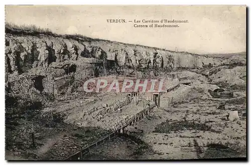 Ansichtskarte AK Verdun Les Carrieres d&#39Haudromont Militaria