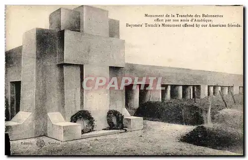Cartes postales Monument de la Tranchee des Baionnettes offert par nos amis d'Amerique Militaria