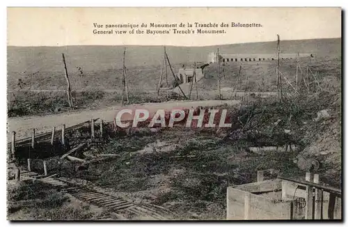 Cartes postales Vue panoramique du Monument de la Tranchee des Baionnettes Generale Militaria