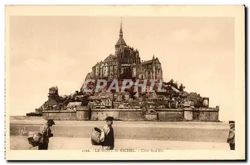 Cartes postales Le Mont st michel Cote Sud Est Pecheurs