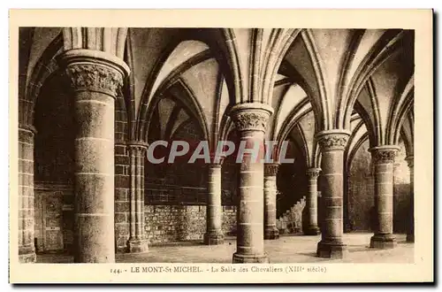 Cartes postales Le Mont st Michel La salle des Chevaliers