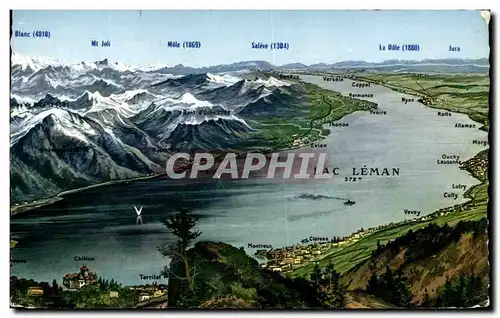 Cartes postales Panorama Du Lac Leman