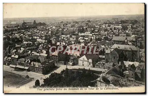 Ansichtskarte AK Vue Generale Prise du sommet de la Tour de la Cathedrale Le Mans