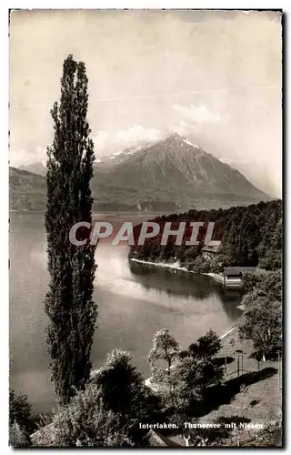 Ansichtskarte AK Interlaken Thunersee mit Niesen