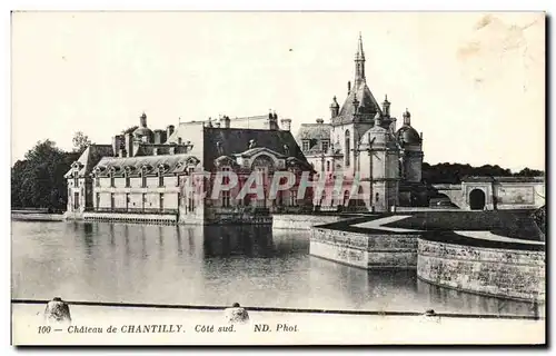 Cartes postales Chateau de Chantilly Cote sud