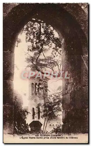 Cartes postales Clisson L&#39Eglise Notre Dame prise d&#39une fenetre du Chateau