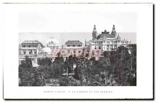 Cartes postales Monte Carlo Le Casino Et Les Jardins