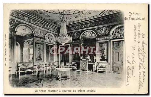 Ansichtskarte AK Chateau de Compiegne Ancienne Chambre a Coucher du Prince Imperial