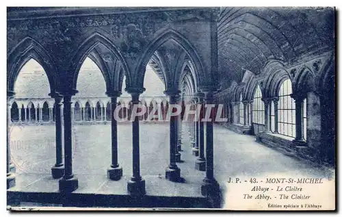 Cartes postales Mont St Michel Abbaye Le cloitre