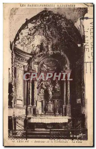 Cartes postales Les Basses Pyrenees Illustrees Lescar Interieur de la Cathedrale La Came