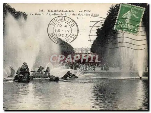 Cartes postales Versailles Le Parc Le Bassin d&#39Apollon le jour des Grandes Eaux