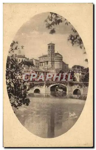 Cartes postales Clisson en flanant Eglise Notre Dame et Pont de la Vallce