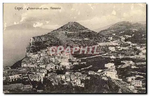 Cartes postales Capri panorama con Vesuvio