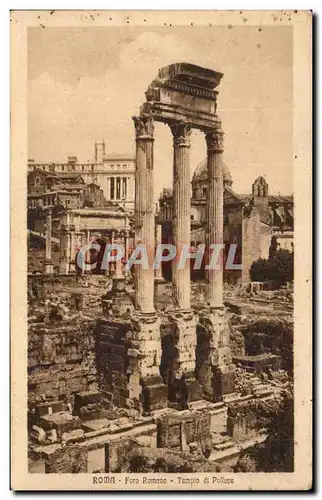 Ansichtskarte AK Roma Foro Romano Templo di Polluce