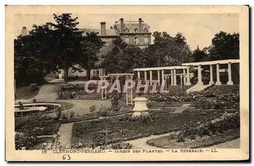 Ansichtskarte AK Clermont Ferrand Jardin Des Plantes La Roseraie