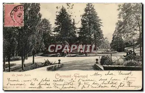 Cartes postales Le jardin Public Clermont Ferrand